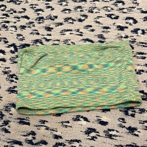 Blue Blush Green and Orange Crop Top